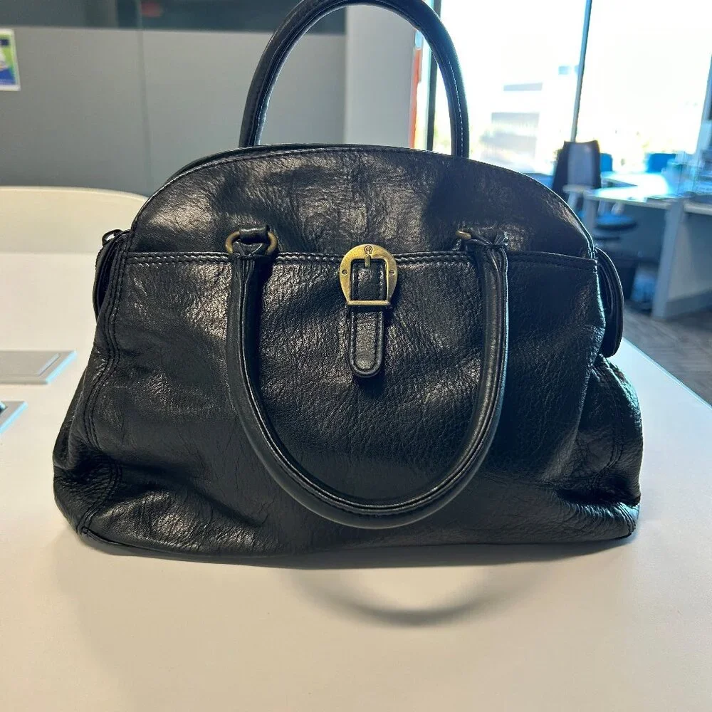 Etienne Aigner Soft Leather Small Top Handle Purse 9" tall x 12" wide x 3" deep - Picture 4 of 10